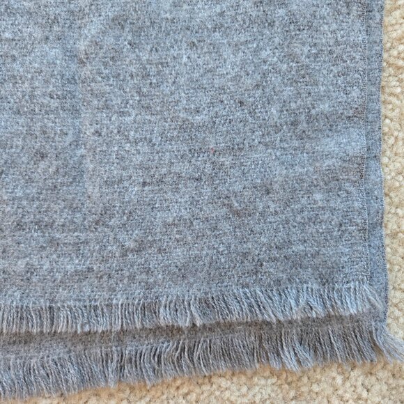 NWOT Woven Wool Scarf Grey - Picture 4 of 5